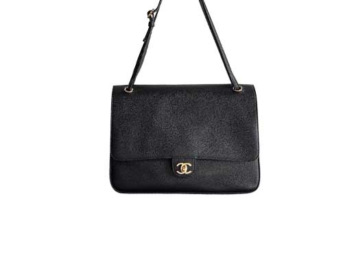 Chanel 33cm Black Graine