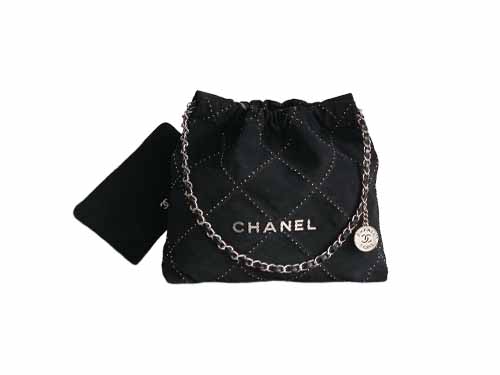Chanel 22 Jet Black Sued