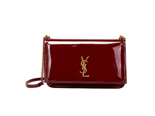 YSL Burgundy Patent Kate