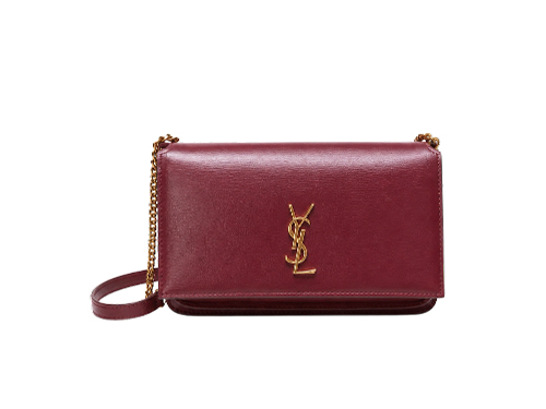 YSL Burgundy Leather Kat