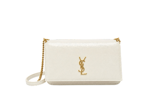 YSL Pearl White Leather 